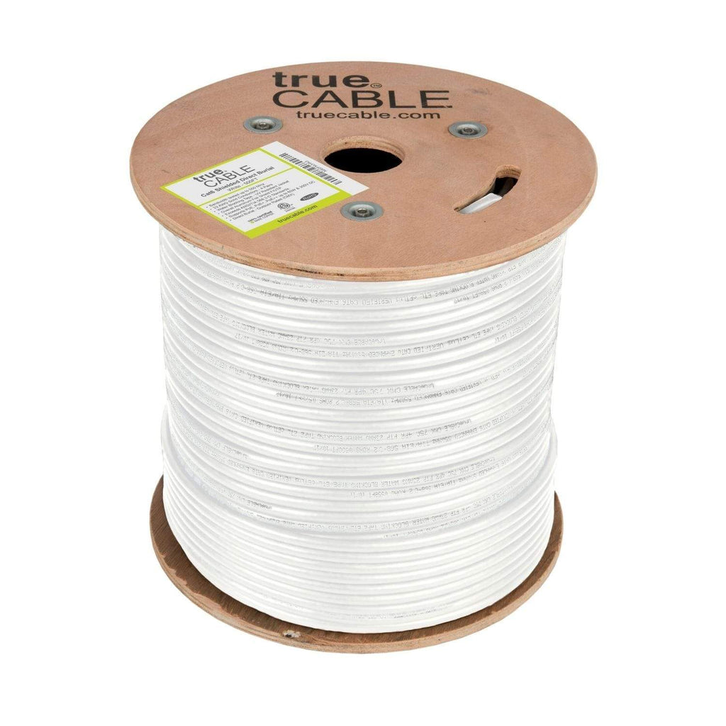 Cat6 Shielded Direct Burial Cable White 500ft trueCABLE Top