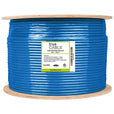 Cat6 Shielded Plenum Ethernet Cable Blue 1000ft trueCABLE Reel Label