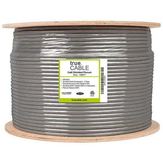 Cat6 Shielded Plenum Ethernet Cable | trueCABLE (Free Shipping)