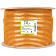 Cat6 Shielded Plenum Ethernet Cable Orange 1000ft trueCABLE Reel Label
