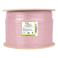 Cat6 Shielded Plenum Ethernet Cable Pink 1000ft trueCABLE Reel Label