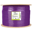 Cat6 Shielded Plenum Ethernet Cable Purple 1000ft trueCABLE Reel Label