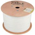 Cat6 Shielded Plenum Ethernet Cable White 1000ft trueCABLE Reel No Wrap