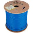Cat6 Shielded Riser Ethernet Cable Blue 500ft trueCABLE Reel No Wrap