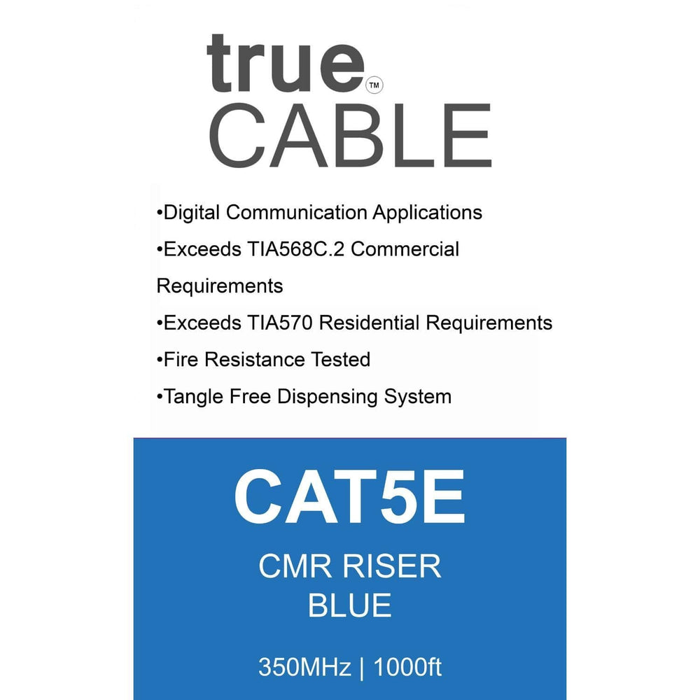 Unshielded Cat5e Riser Ethernet Cable | trueCABLE