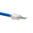 Cat5e Pass Through RJ45 Connectors | Shielded | 50pc | Conductors Inserted