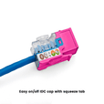 Cat5e Punch Down Keystone Jack | Unshielded | 24pc | Packaging | Pink