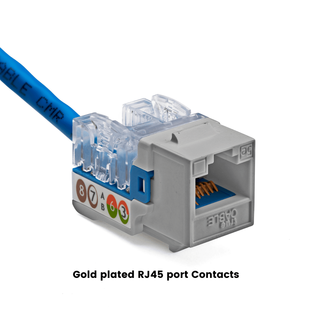 Cat5e Punch Down Keystone Jack | Unshielded | 24pc | Packaging | Gray
