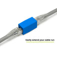 Cat6A Inline Coupler | Unshielded | Blue | 6pc | easily extend your cable run