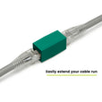 Cat6 Inline Coupler | Unshielded | Green | 2pc | easily extend your cable run