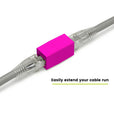 Cat6A Inline Coupler | Unshielded | Pink | 2pc | easily extend your cable run 