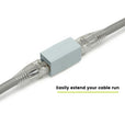Cat6A Inline Coupler | Unshielded | Gray | 6pc | easily extend your cable run 