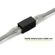 Cat6A Inline Coupler | Unshielded | Black | 2pc | easily extend your cable run 