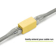 Cat6 Inline Coupler | Unshielded | Yellow | 6pc | easily extend your cable run