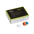 Cat6A Punch Down Keystone Jack | Unshielded | 12pc | Packaging | Orange