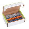 Cat6A Punch Down Keystone Jack | Unshielded | 12pc | Contents of Box| Orange