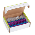 Cat6A Punch Down Keystone Jack | Unshielded | 12pc | Box Contents | Purple
