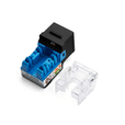Cat6A Punch Down Keystone Jack | Unshielded | 12pc | Back | Black