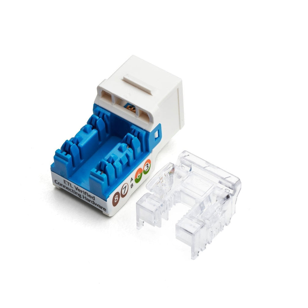 Unshielded Cat6A Punch Down Keystone Jack RJ45 trueCABLE
