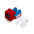 Cat6A Punch Down Keystone Jack | Unshielded | 12pc | Front | Red