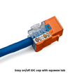 Cat6A Punch Down Keystone Jack | Unshielded | 12pc | Packaging | Orange