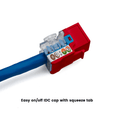 Cat6 Punch Down Keystone Jack | Unshielded | 12pc | Packaging | Red