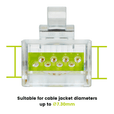 Cat6 Cat6A Standard RJ45 Connectors | Unshielded | 50pc | terminated