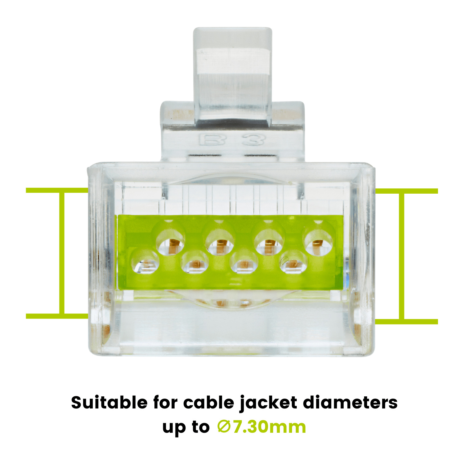 Cat6 Cat6A Standard RJ45 Connectors | Unshielded | 10pc | terminated