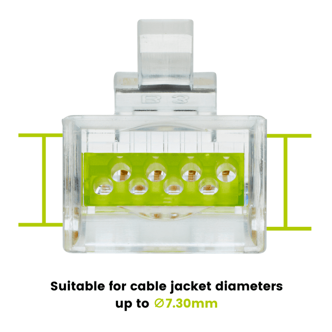 Cat6 Cat6A Standard RJ45 Connectors | Unshielded | 10pc | terminated