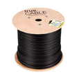 Cat6 Shielded Outdoor With Messenger Cable Black 1000ft trueCABLE Reel Top