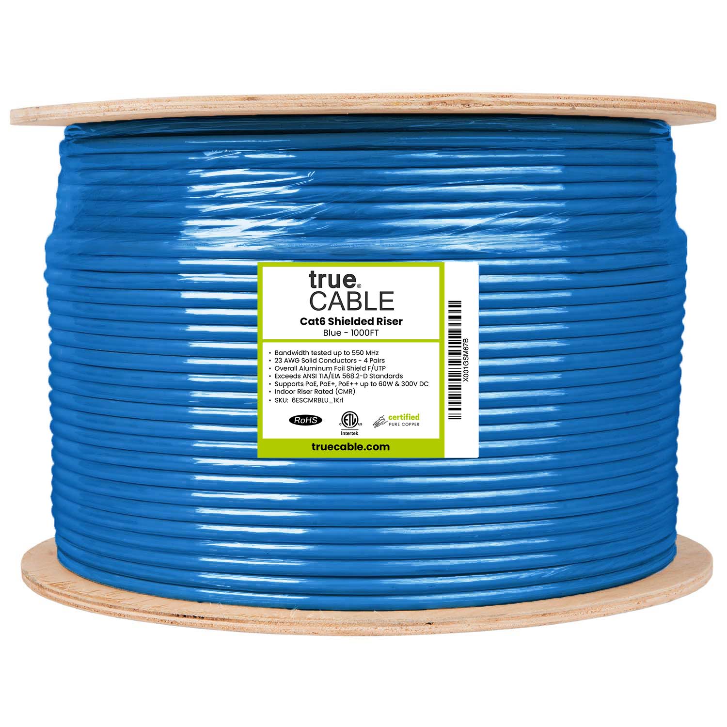Cat6 Riser Ethernet Cable, Shielded | trueCABLE