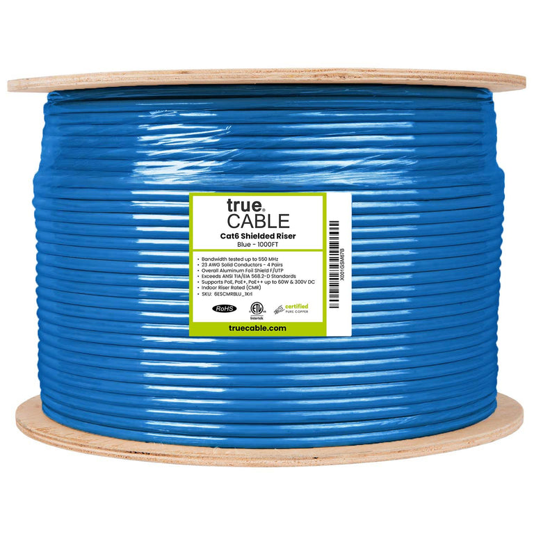 Cat6 Riser Ethernet Cable, Shielded | trueCABLE