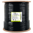 Cat6a direct burial shielded, 500ft black, reel unwrapped