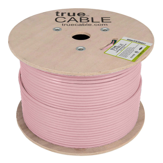 trueCABLE-CAT6-Shielded-Plenum-Pink-1000ft-Reel-Nowrap