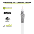 RG6 dual shield coax Riser white 1000ft