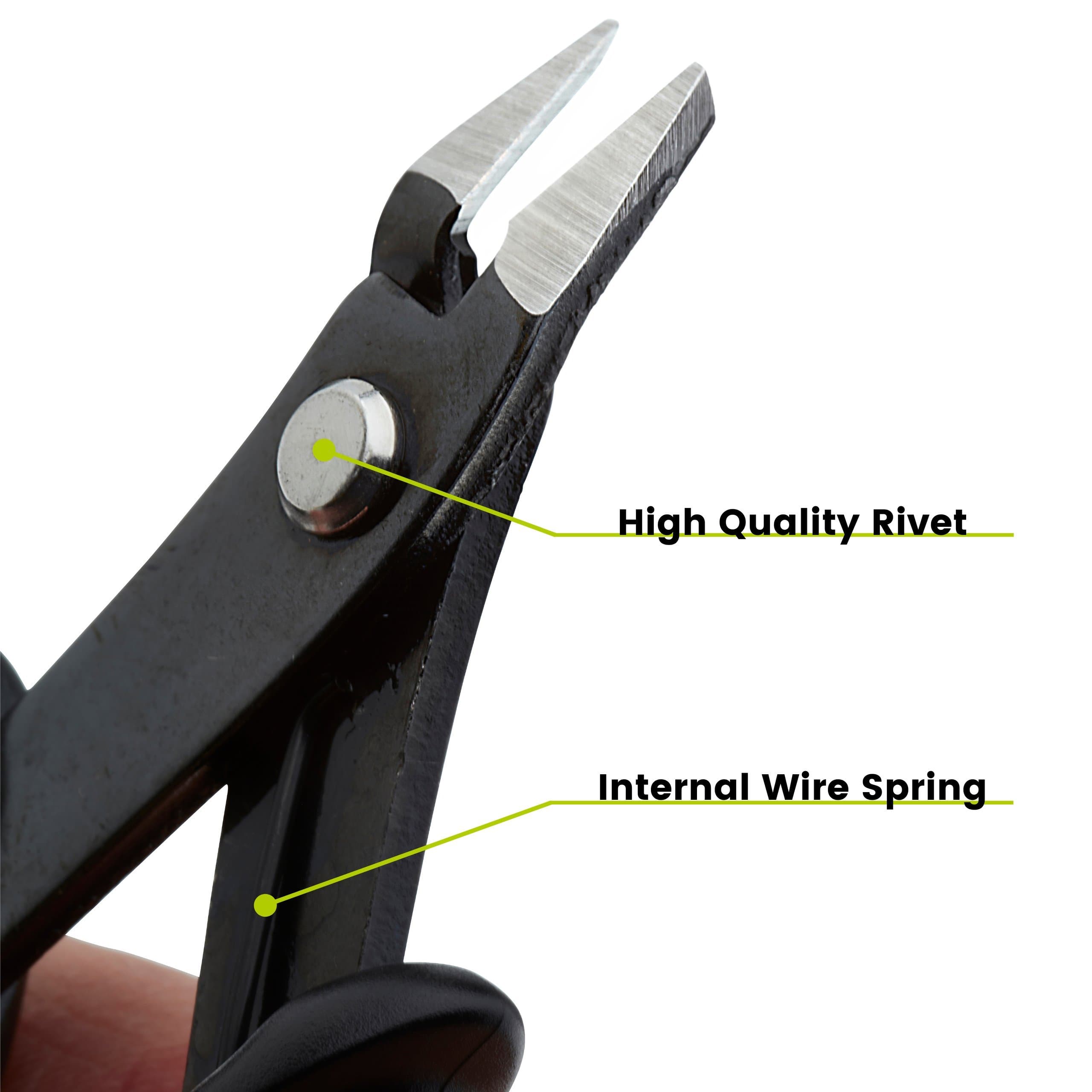 Cutting Plier, Mini Wire Cutter Flush Cutter Side Cutter Nipper Wire Snip with Spring for Soft Electronic Cable, Black | Harfington