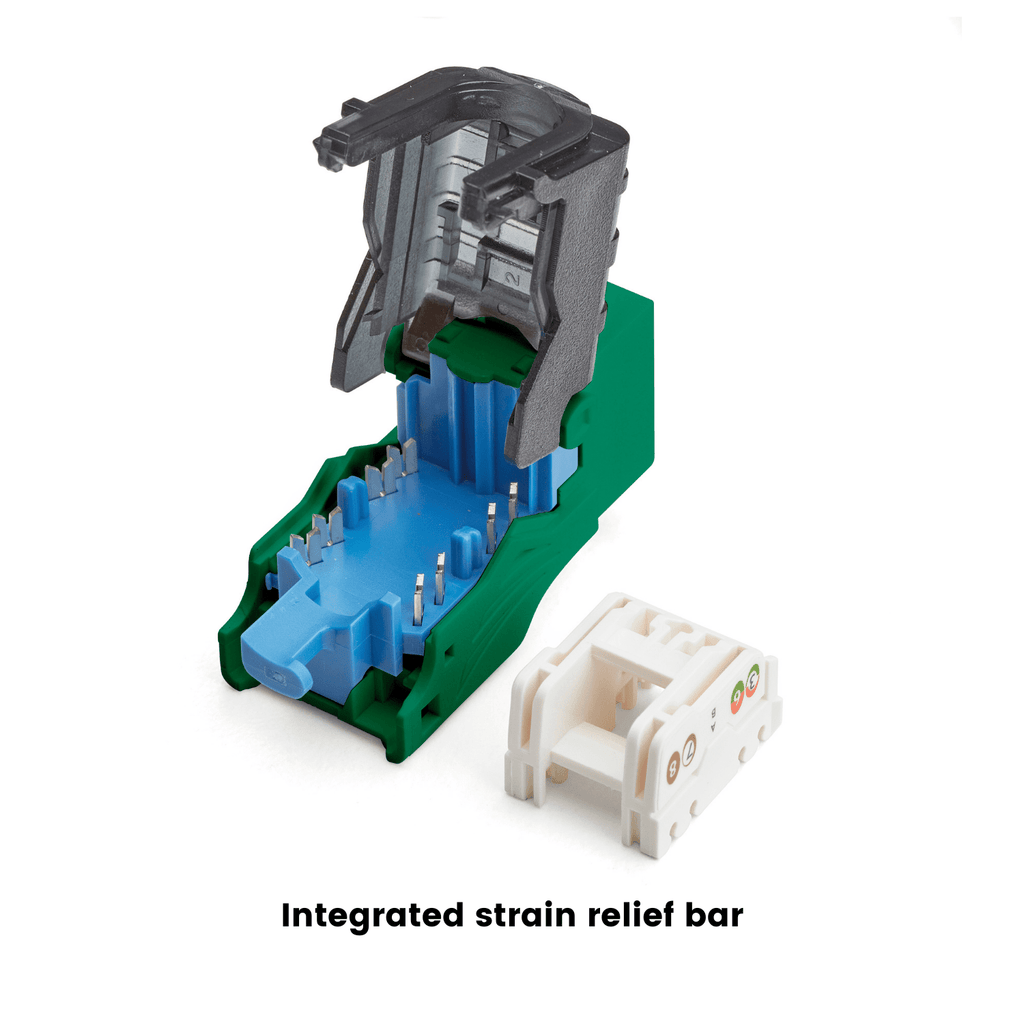 Cat6A Toolless Keystone Jack | Unshielded | 6pc | Green