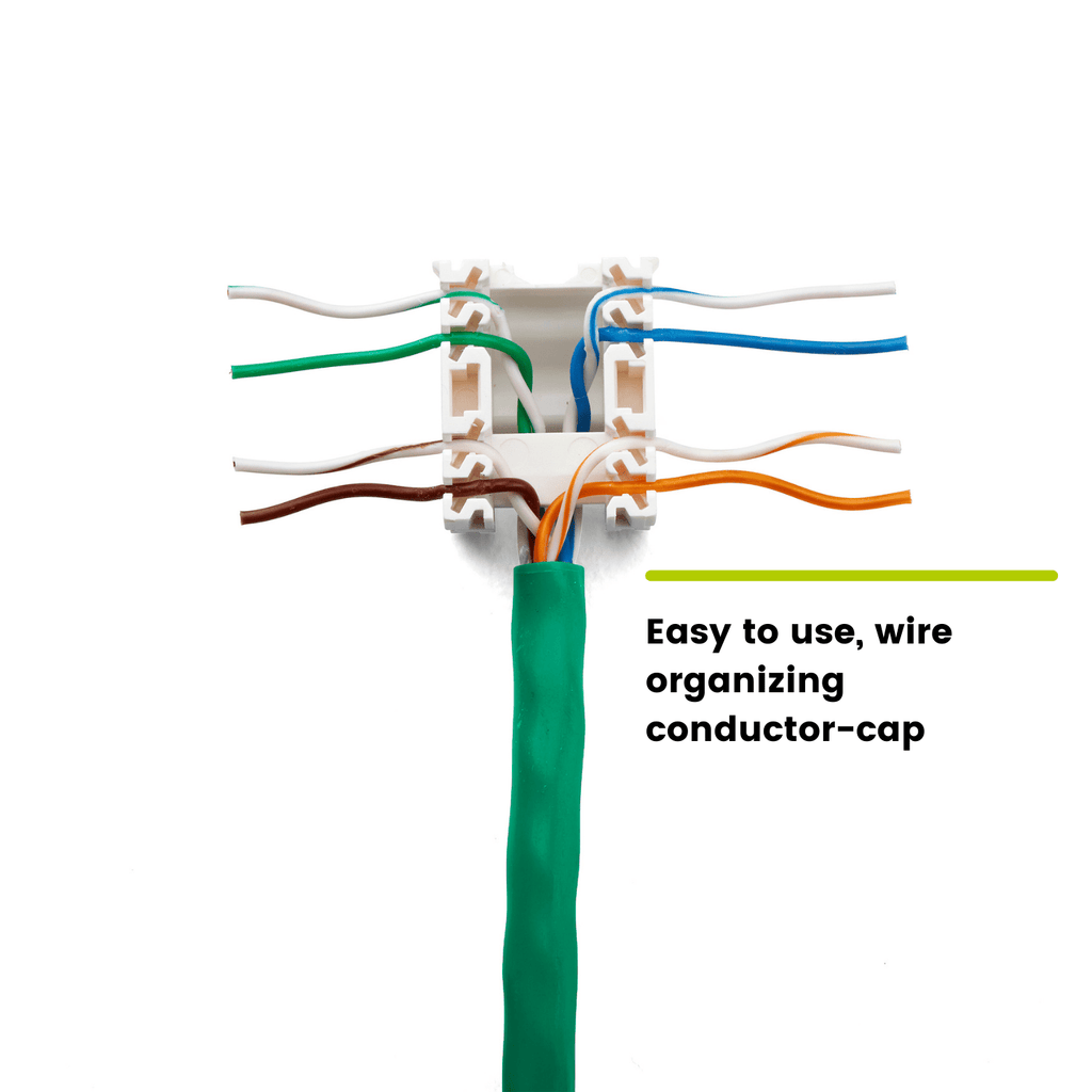 Cat5e Toolless Keystone Jack | Unshielded | 2pc | Green