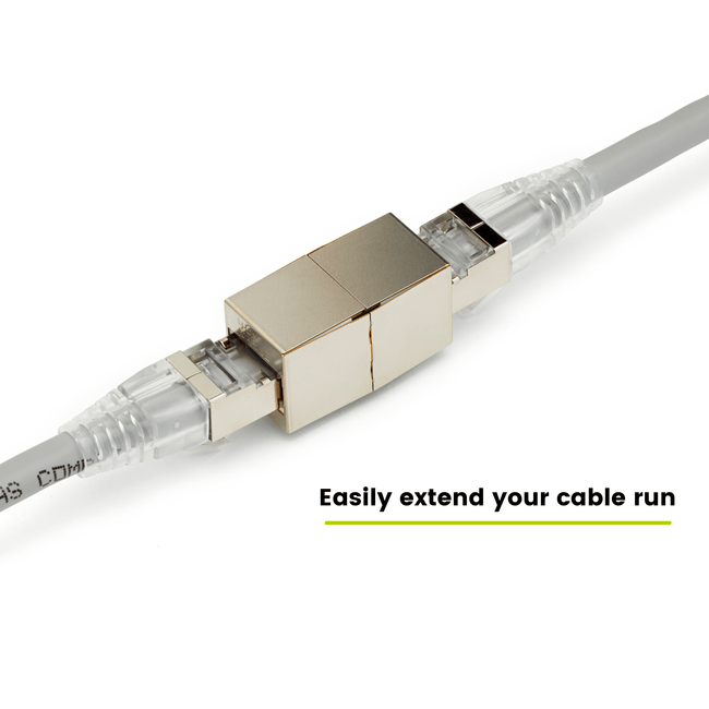 Cat6A Inline Coupler | Shielded | 12pc | action shot