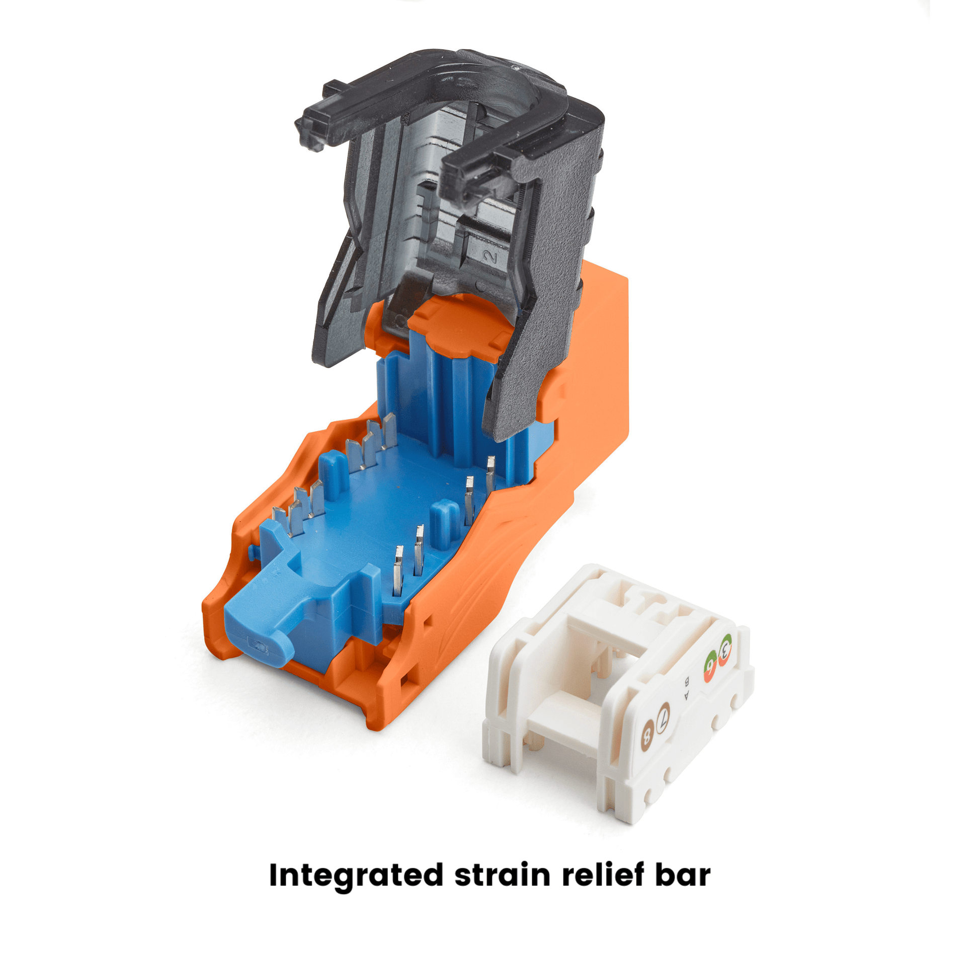 Cat6A Toolless Keystone Jack | Unshielded | 2pc | Orange