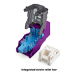 Cat6A Toolless Keystone Jack | Unshielded | 2pc | Purple