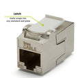 Cat6A Keystone Jack Coupler | Shielded | 12pc | latch 