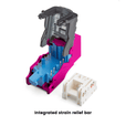 Cat6A Toolless Keystone Jack | Unshielded | 2pc | Pink
