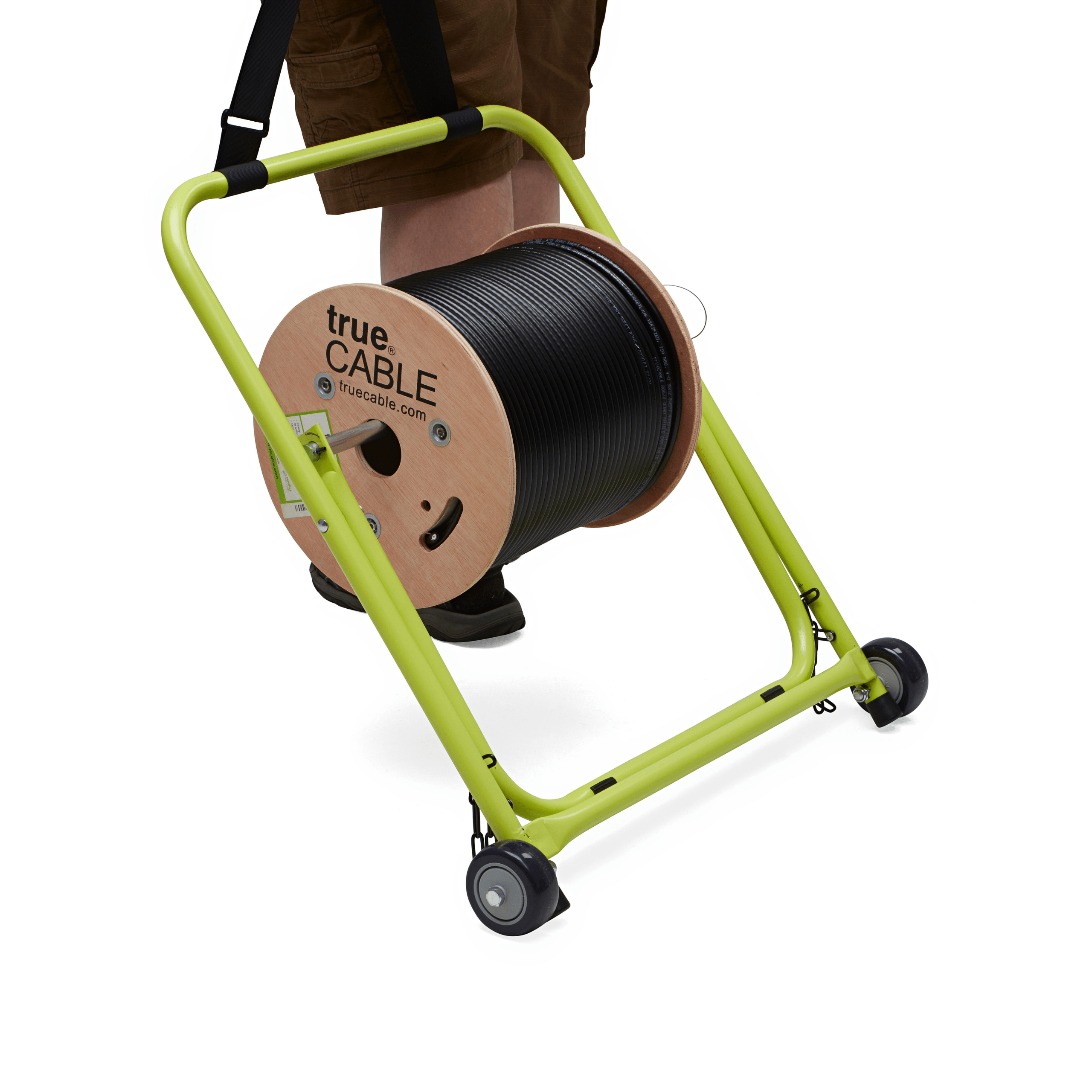 Cable Caddy with Wheels & Pull Strap