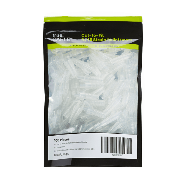 Cut-to-Fit RJ45 Strain Relief Boot | Large | 100pc | packaging