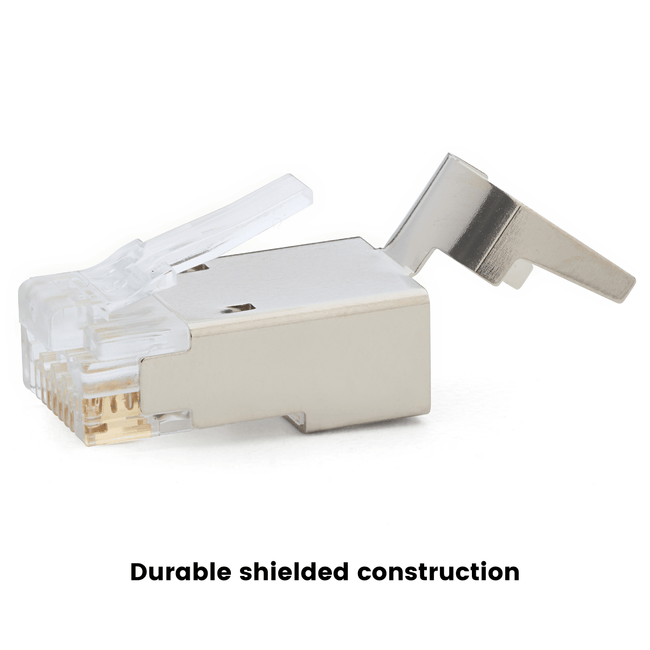 Cat6-6A Pass Through RJ45 Connectors | Shielded | 100pc | Shielded Construction