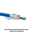 Cat6-6A Pass Through RJ45 Connectors | Shielded | 100pc | Pass Through Design