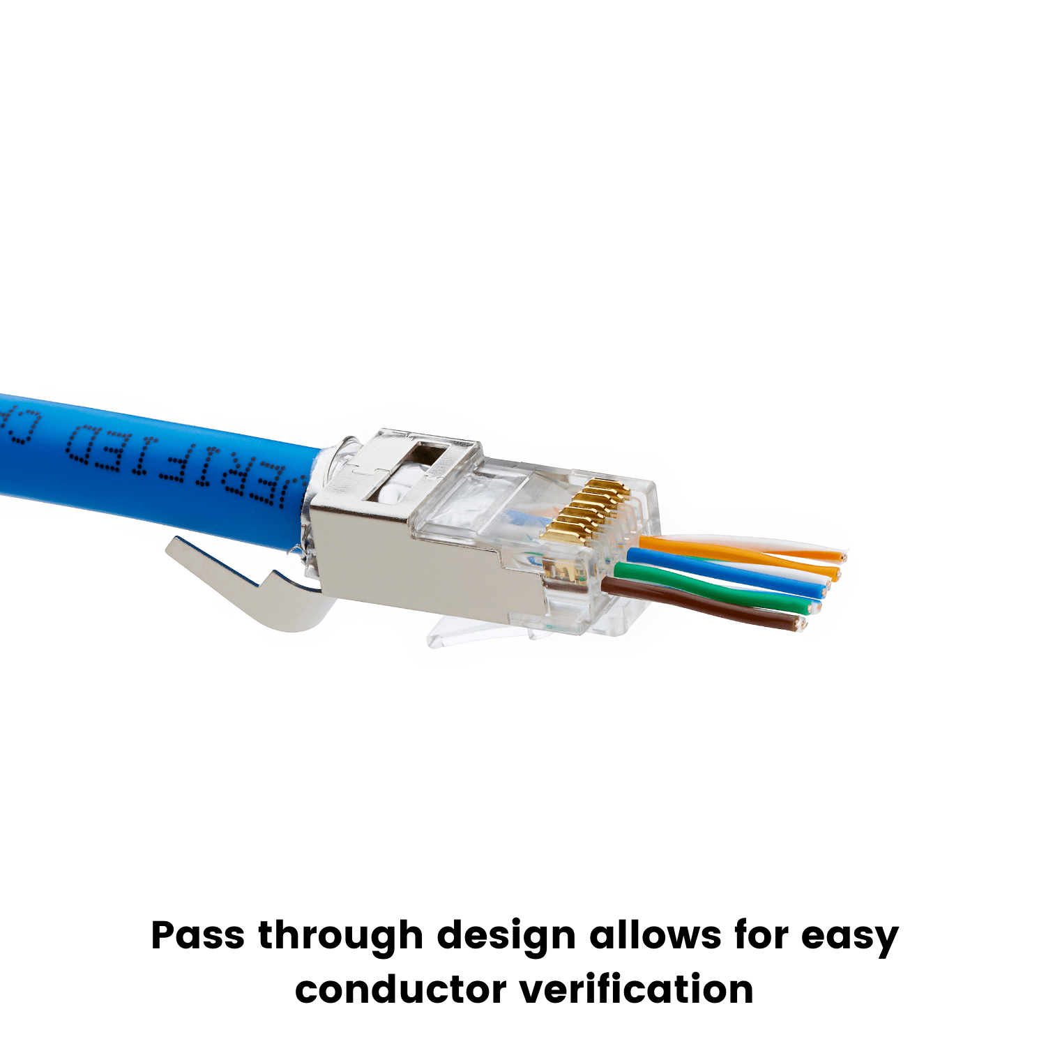 Pass-Thru RJ45 CAT6 Modular Data Plugs, Pass Through Connectors