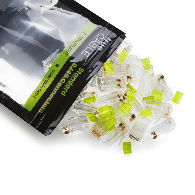 Cat6 Cat6A Standard RJ45 Connectors | Unshielded | 20pc | open