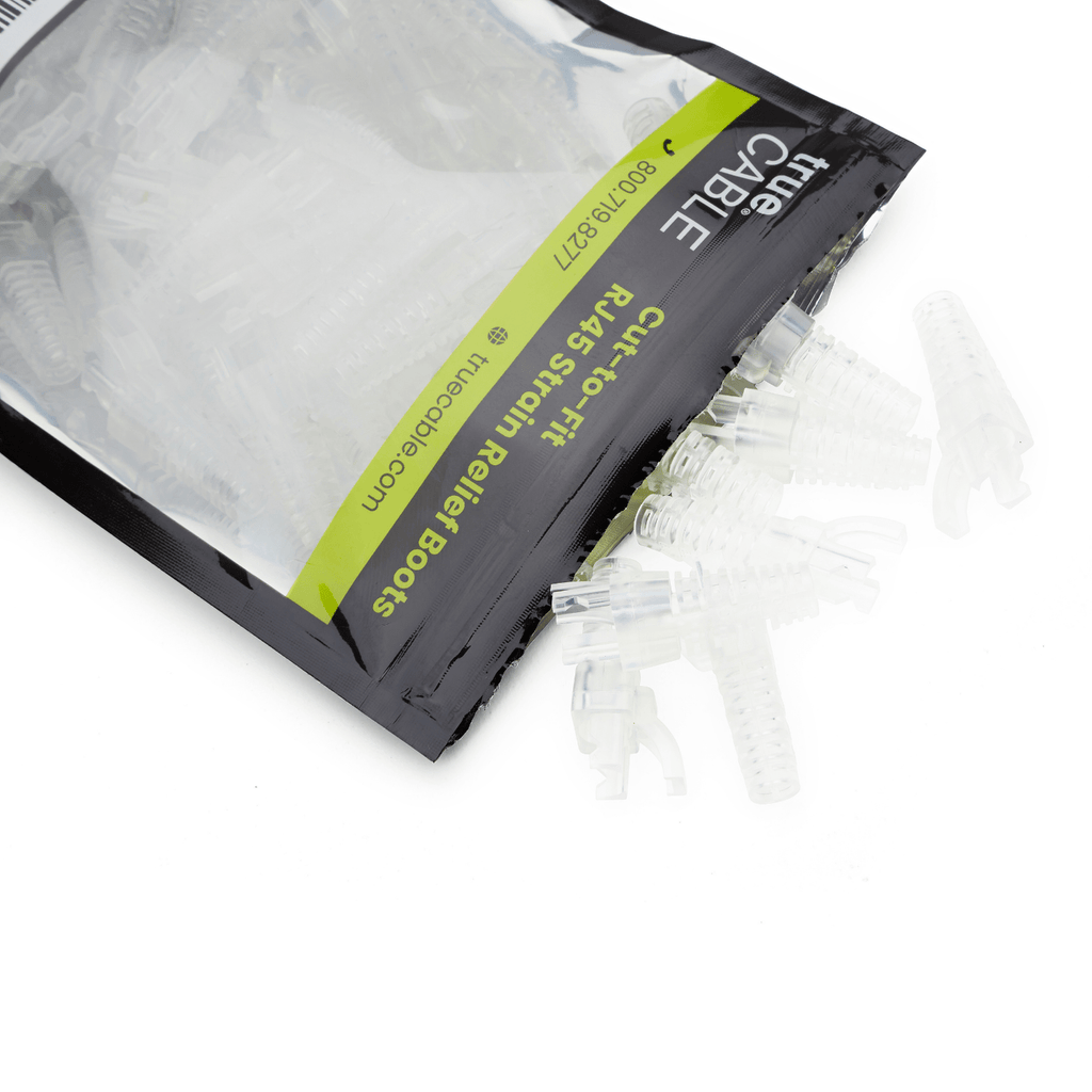 Cut-to-Fit RJ45 Strain Relief Boot | Small | 100pc | Open Bag